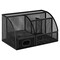 Amazon Basics Mesh Pen Holder and Organizer, Black, ‎9.1" x 5.9" x 5.5''
